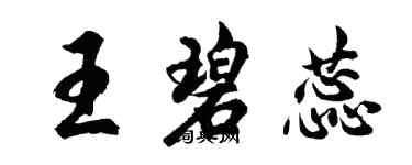 胡問遂王碧蕊行書個性簽名怎么寫