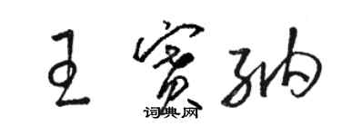 駱恆光王賽納草書個性簽名怎么寫