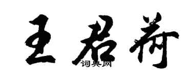 胡問遂王君荷行書個性簽名怎么寫