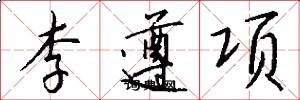 李遵項怎么寫好看