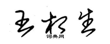 朱錫榮王相生草書個性簽名怎么寫