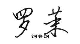 駱恆光羅茉行書個性簽名怎么寫