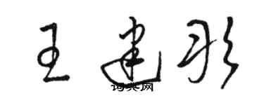 駱恆光王建彤草書個性簽名怎么寫