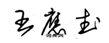 朱錫榮王應武草書個性簽名怎么寫