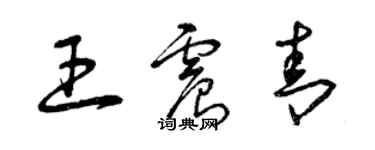 曾慶福王震青草書個性簽名怎么寫