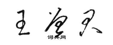 駱恆光王曾君草書個性簽名怎么寫