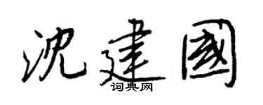 王正良沈建國行書個性簽名怎么寫