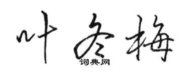 駱恆光葉冬梅行書個性簽名怎么寫