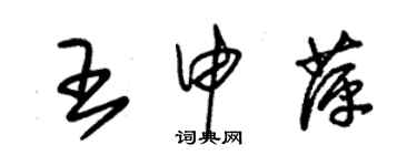 朱錫榮王申萍草書個性簽名怎么寫