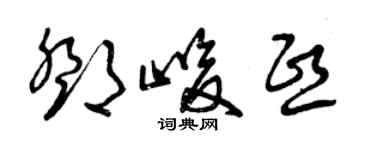 曾慶福鄧峻熙草書個性簽名怎么寫