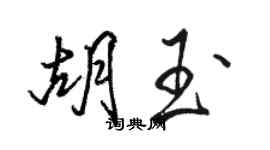 駱恆光胡玉行書個性簽名怎么寫