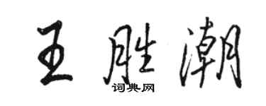 駱恆光王勝潮行書個性簽名怎么寫