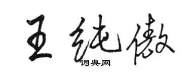 駱恆光王純傲行書個性簽名怎么寫