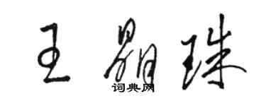 駱恆光王晶珠草書個性簽名怎么寫