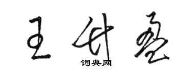 駱恆光王竹盈草書個性簽名怎么寫