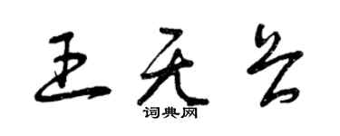 曾慶福王無畏草書個性簽名怎么寫