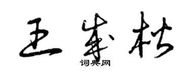 曾慶福王成楷草書個性簽名怎么寫