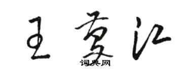 駱恆光王慶江草書個性簽名怎么寫