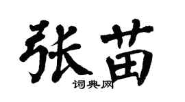 翁闓運張苗楷書個性簽名怎么寫