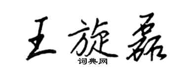 王正良王旋磊行書個性簽名怎么寫