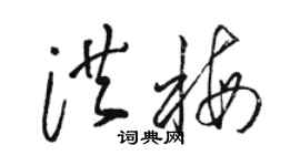 駱恆光洪梅草書個性簽名怎么寫