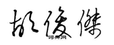 駱恆光胡俊傑草書個性簽名怎么寫