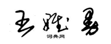 朱錫榮王雅曼草書個性簽名怎么寫