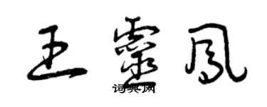 曾慶福王靈鳳草書個性簽名怎么寫