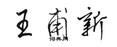 駱恆光王甫新行書個性簽名怎么寫