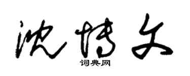 朱錫榮沈博文草書個性簽名怎么寫