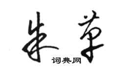 駱恆光朱革草書個性簽名怎么寫