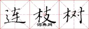 黃華生連枝樹楷書怎么寫