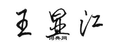 駱恆光王顯江行書個性簽名怎么寫