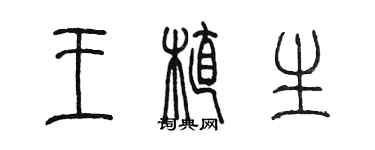 陳墨王植生篆書個性簽名怎么寫