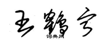 朱錫榮王鶴寧草書個性簽名怎么寫