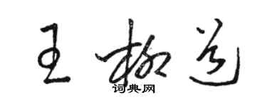 駱恆光王柳道草書個性簽名怎么寫