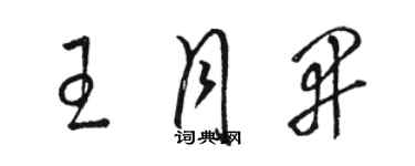 駱恆光王月開草書個性簽名怎么寫