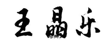 胡問遂王晶樂行書個性簽名怎么寫