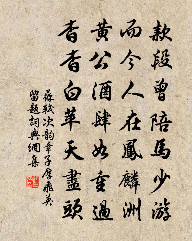 蘇軾次韻章子厚飛英留題書法作品欣賞