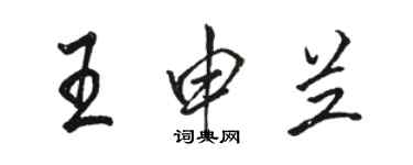 駱恆光王申蘭行書個性簽名怎么寫