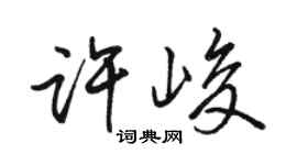 駱恆光許峻行書個性簽名怎么寫