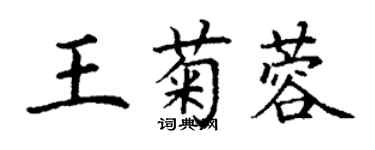 丁謙王菊蓉楷書個性簽名怎么寫