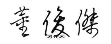 駱恆光董俊傑草書個性簽名怎么寫