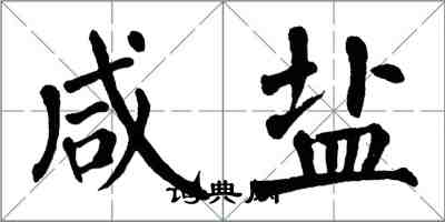 翁闓運鹹鹽楷書怎么寫