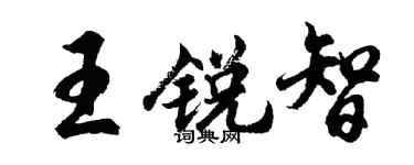 胡問遂王銳智行書個性簽名怎么寫