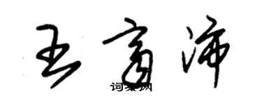 朱錫榮王齊沛草書個性簽名怎么寫