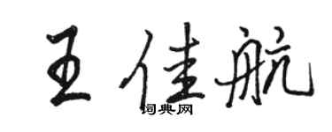 駱恆光王佳航行書個性簽名怎么寫