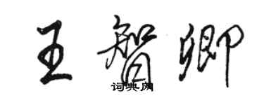 駱恆光王智卿行書個性簽名怎么寫