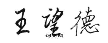 駱恆光王望德行書個性簽名怎么寫