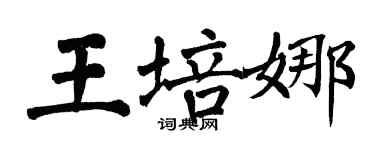 翁闓運王培娜楷書個性簽名怎么寫